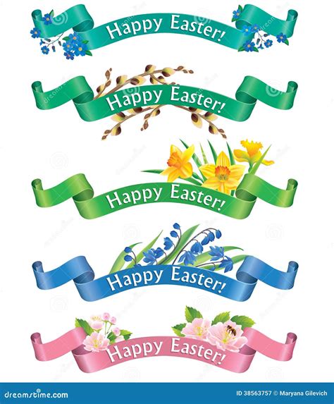Happy Easter Banners Royalty Free Stock Photography Image 38563757