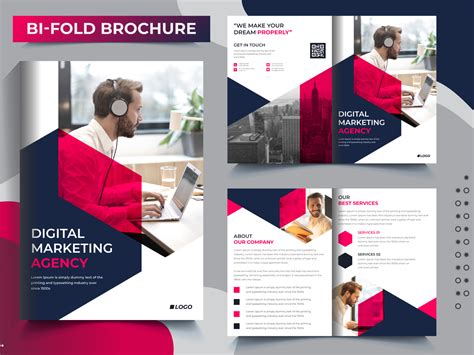 Bi Fold 4 Pages Corporate Business Brochure Template Design By Asadul