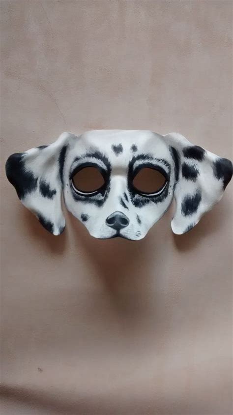 Dalmatian Leather Mask Dog Leather Mask Dog Leather Mask Etsy España