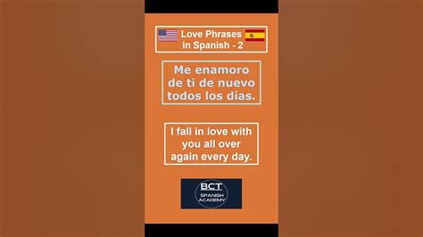 Romantic Phrases In Spanish 2 Shorts Spanish Learnspanish