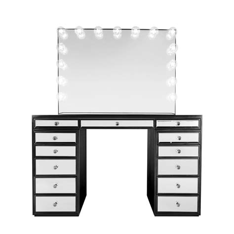 slaystation® plus premium mirrored vanity table impressions vanity co