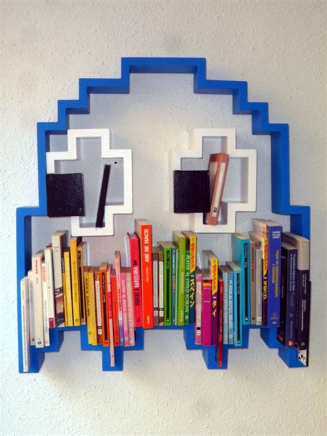 Pac Man Bookshelf Studio Decoración De Videojuegos Libreros Y