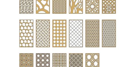 vectors cnc design for partition grid panels pack dxf downloads files for laser cutting and