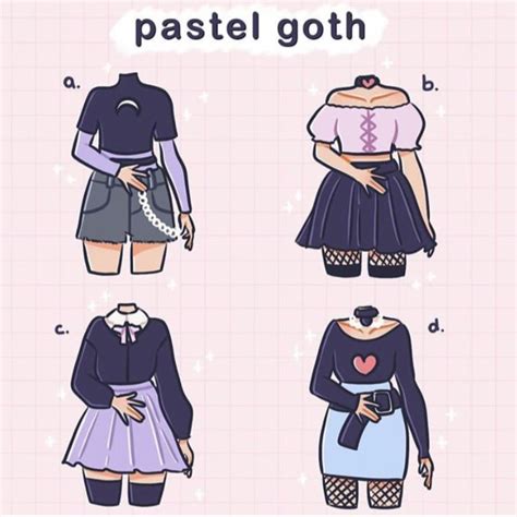 Pastel Goth Fashion Design Sketches Drawing Anime Clothes Art Clothes
