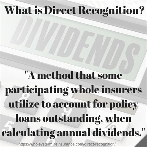 A life insurance company cannot guarantee a dividend as this depends on the performance of the company. Direct Recognition - Whole Vs Term Life