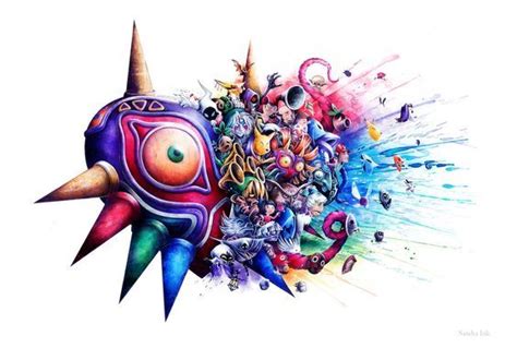 Majoras Mask By Sandraink On Deviantart The Legend Of Zelda Ocarina