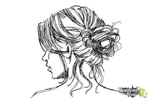 How To Draw A Messy Bun Drawingnow