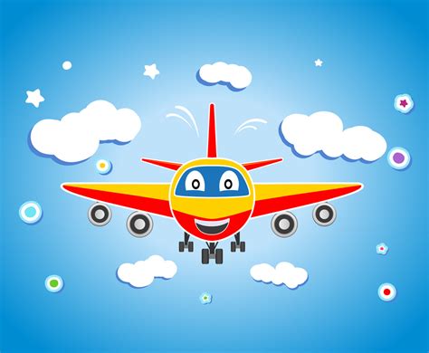 Cartoon Plane Vector Front View Vector Art And Graphics