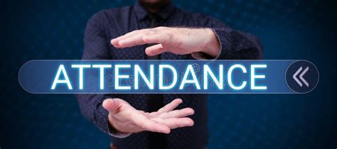 Sign Displaying Attendance Word Written On Going Regularly Being