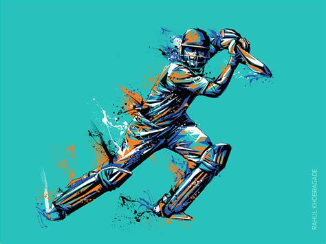 Sport Illustration Cricket By Rahul Khobragade On Dribbble