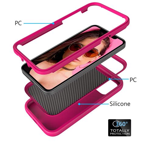 Wave Pattern 3 In 1 Silicone Pc Shockproof Protective Case For Iphone