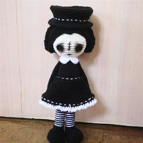 CROCHET PATTERN Spooky Sookie Gothic Amigurumi Doll Etsy Fall Crochet
