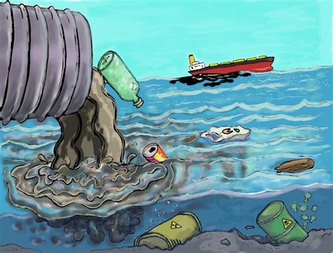Water Pollution Sketch At Explore Collection Of