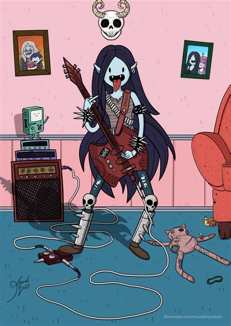 Marceline Playing Bass Guitar By Mouadmoustaid On Deviantart
