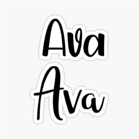 Ava Name Sticker Pack Sticker By Ameliazhengg Redbubble