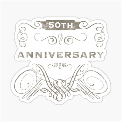 50th Anniversary Vintage Sticker For Sale By Thepixelgarden