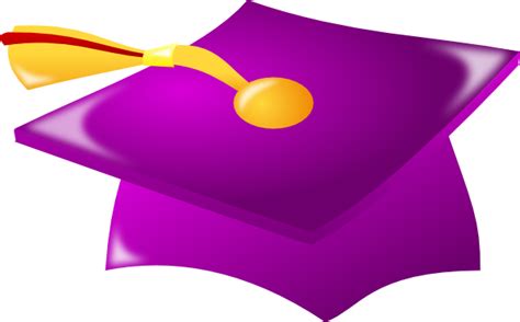Purple Graduation Hat With Tassle Clip Art At Vector Clip