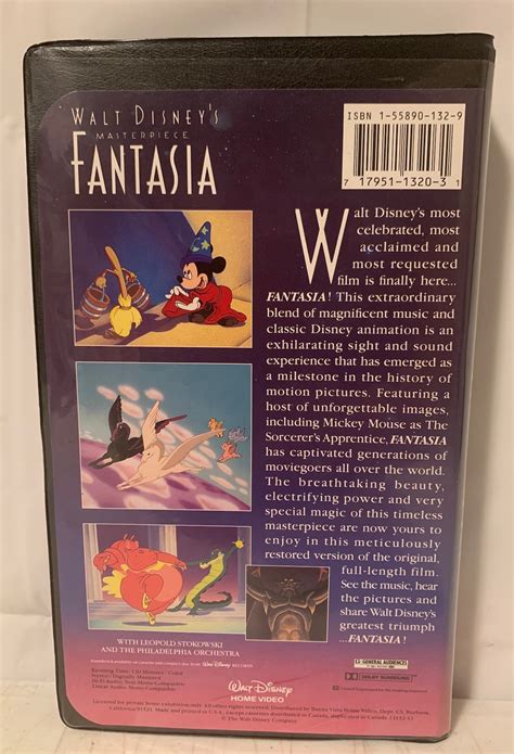 Vintage Walt Disneys Masterpiece Fantasia Vhs Picclick My Xxx Hot Girl