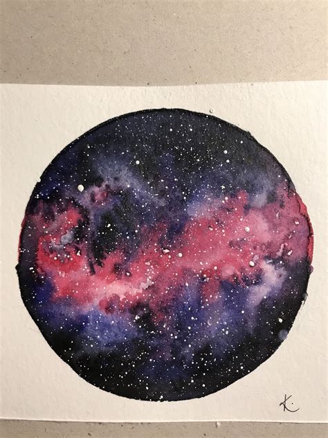 Watercolour Nebula Watercolor Paintings Watercolor Galaxy Space