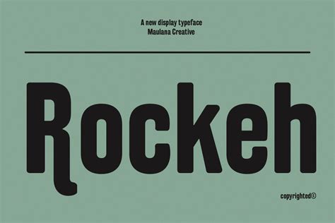 Rockeh New Decorative Display Typeface Font By Maulana Creative On Dribbble