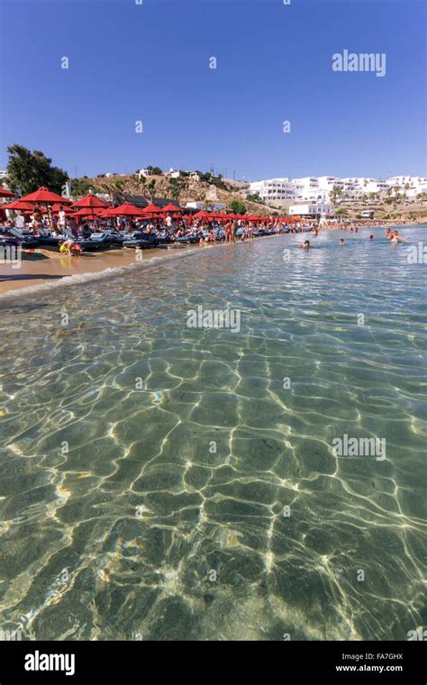 Psarou Beach Mykonos Cyclades Greece Hi Res Stock Photography And