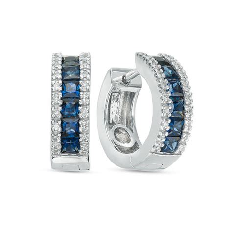 Effy Collection Princess Cut Blue Sapphire And Ct T W Diamond