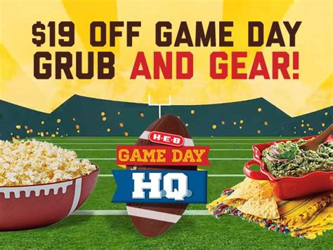 Melissas Coupon Bargains Heb~ 19 Off Game Day Grub And Gear Off