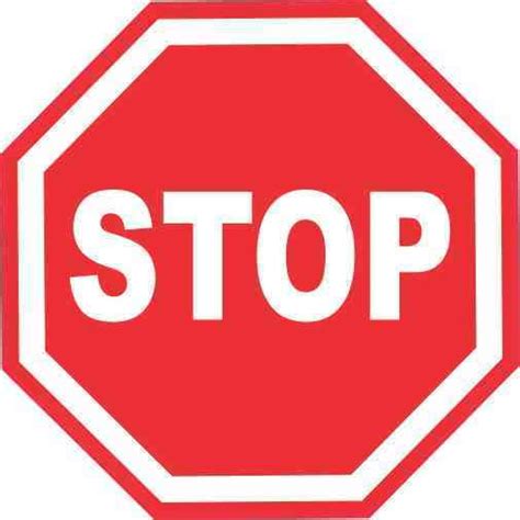 3inx3in Stop Sign Sticker Vinyl Road Signs Stickers Traffic Symbol