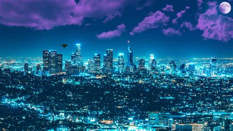 We've gathered more than 5 million images uploaded by our users. Los Angles Night Cityscape 4K Wallpapers | HD Wallpapers ...
