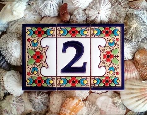 Ceramic House Number Sign Address Plaque Mail Sign House Number House