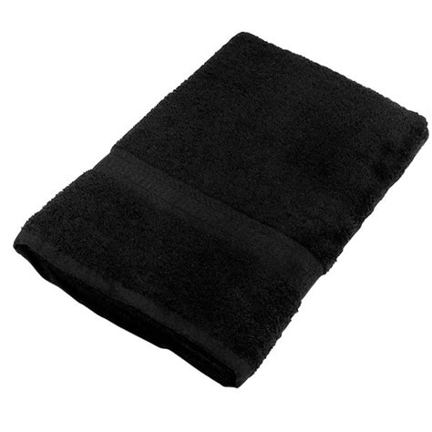 25 X 52 100 Ring Spun Cotton Black Bath Towel 105 Lb 12pack