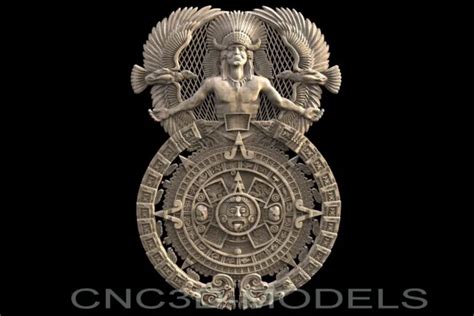3d Stl Models For Cnc Router Artcam Aspire Aztec Maya Aztecs Calendar H329 352 Picclick