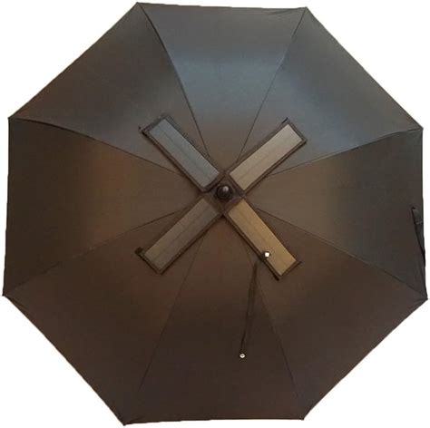 Madewin 30 Inch Real Solar Fan Umbrella Fan Umbrella