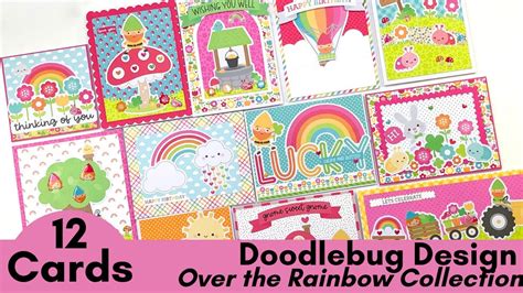 Cards Doodlebug Design Over The Rainbow Collection YouTube