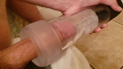 Edging With New Penis Pump With Masturbation Sleeve Toy Amazing Sucking