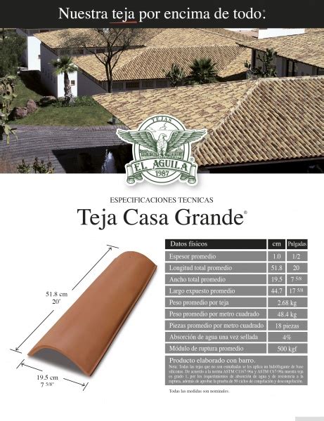 Teja Casa Grande Tejas El Aguila Productos Tejacron S A De C V