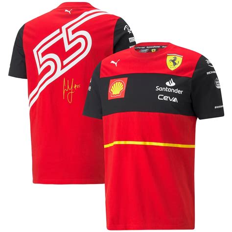 Shop Now Ferrari Officially Licensed Gear Carlos Sainz 2022 F1 T Shirt