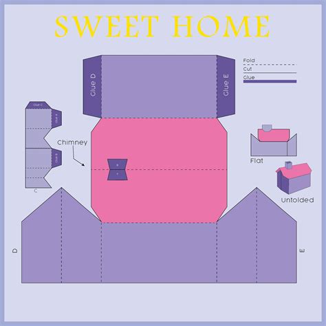 7 Best Images Of Printable Paper House Template Box House Templates