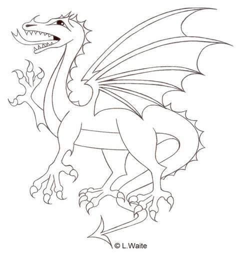 Flying Dragon Outline By Artbylthompson On Deviantart