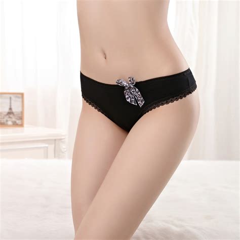 Pack Of 600 Low Rise Cotton Thong Bowknot Cheeky Lady Panties Sexy Women Underwear Spandex Lady