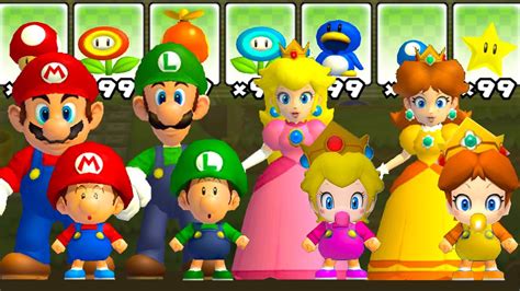 What Happens If BABY Mario Luigi Peach Daisy And Normal Versions