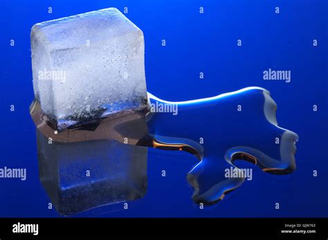 Blue Cold Ice Stock Photo Alamy