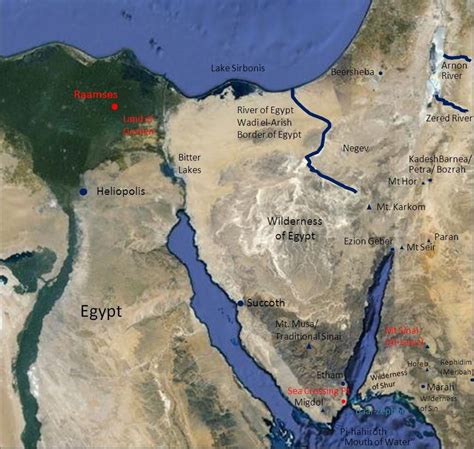 The Location Of Mt Sinai And The Location Of The Red Sea Crossing