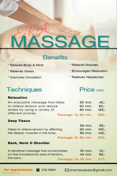 Copy Of Copy Of Massage Therapy Postermywall