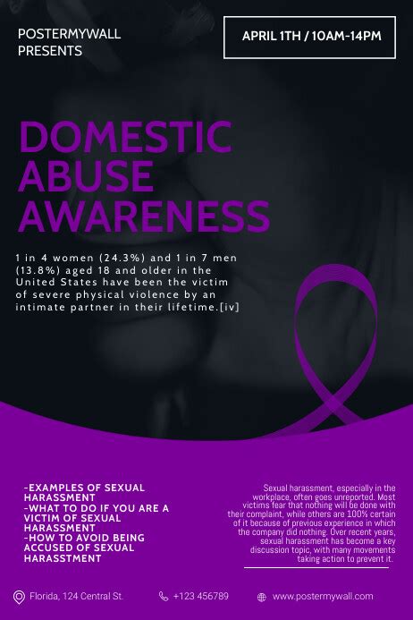 Domestic Abuse Awareness Month Flyer Template Postermywall
