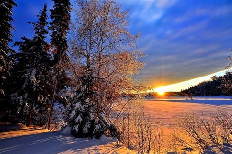 Winterlandschaft Sonnenuntergang · Kostenloses Foto Auf Pixabay