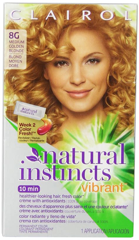 Clairol Natural Instincts Vibrant Permanent Hair Color 8g Medium Golden Blonde 1 Kit Buy