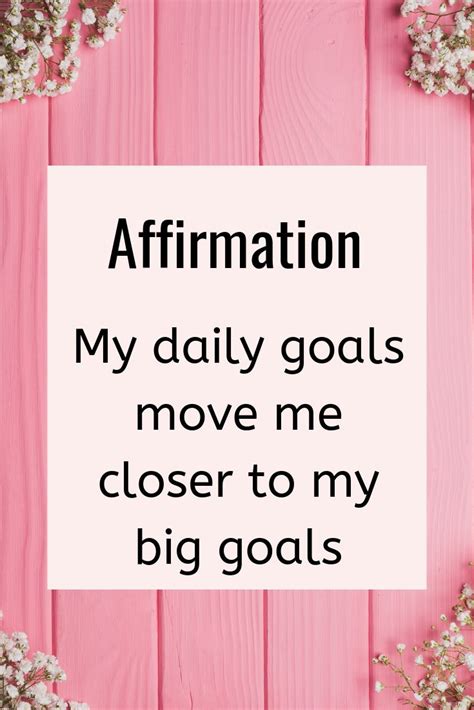 Affirmation For Goal Setting Click Through For My Top Goal Setting