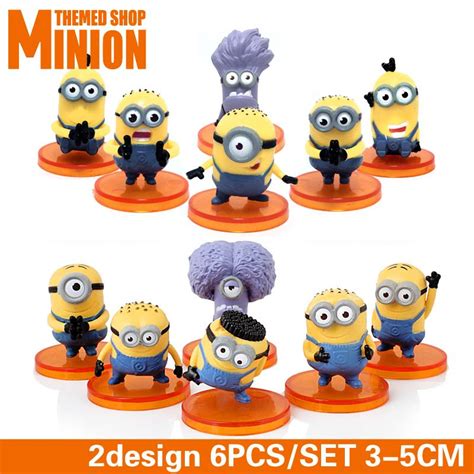 2design 6pcsset 3 5cm Despicable Me Minion Action Figure Minions Toys