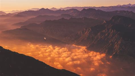 Orange Clouds Mountains Morning 5k Hd Nature 4k Wallpapers Images